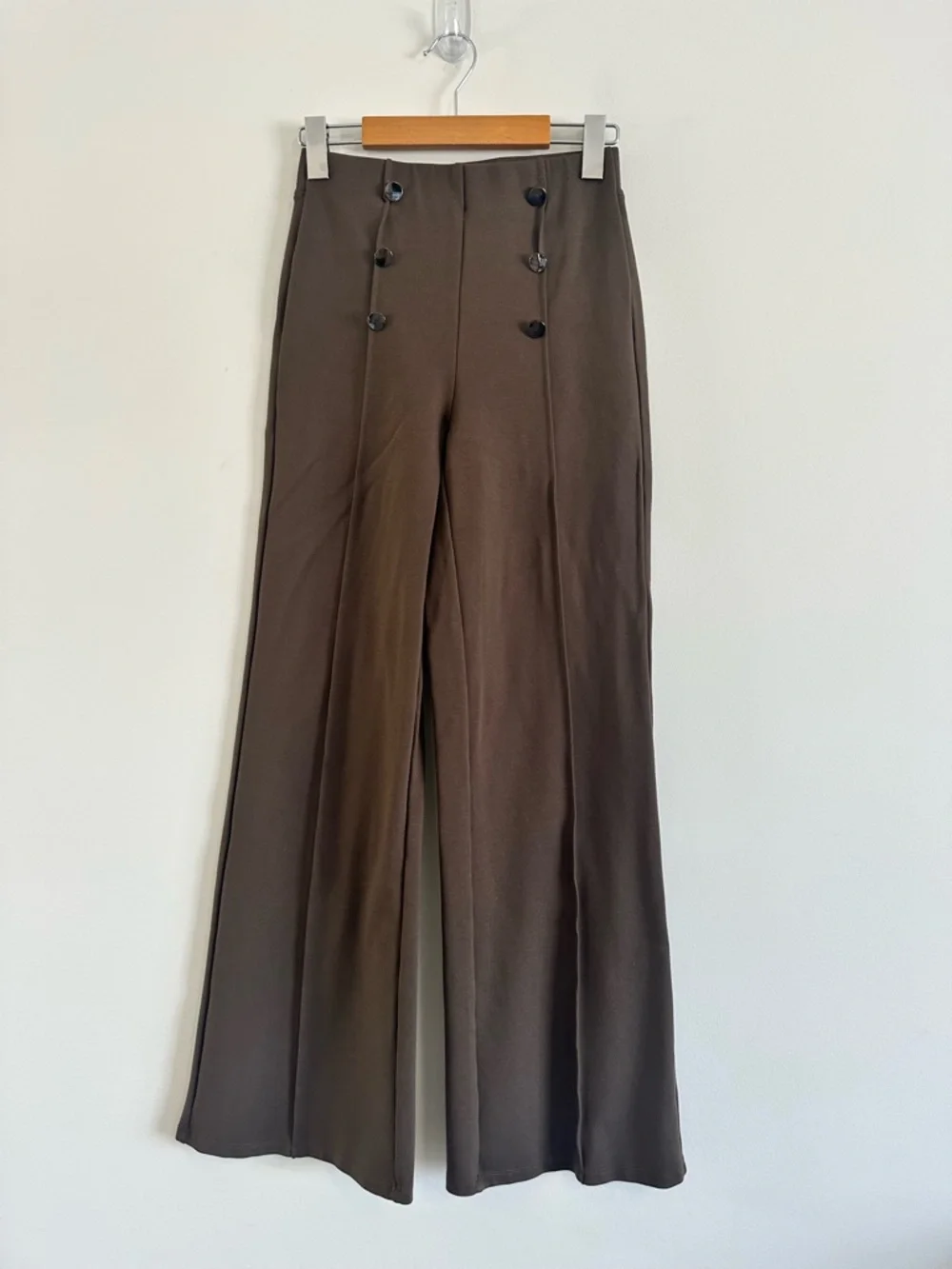 Halara High Waisted Pocket Wide Leg Work Pants Beech Green Size XS - Picture 3 of 11